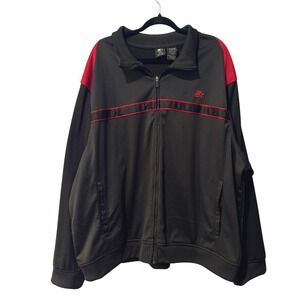 Starter Mens 3XL Black Varsity Red Full Zip Track Jacket SR0107523MB Embroidered